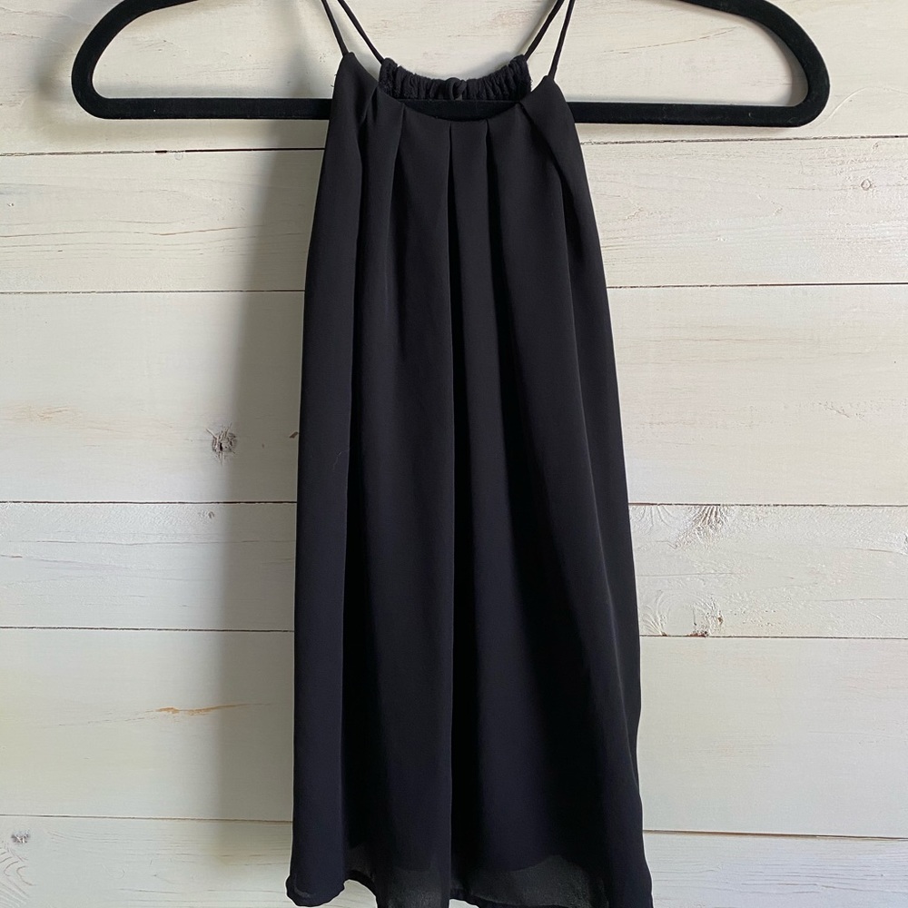 Black high-neck tank